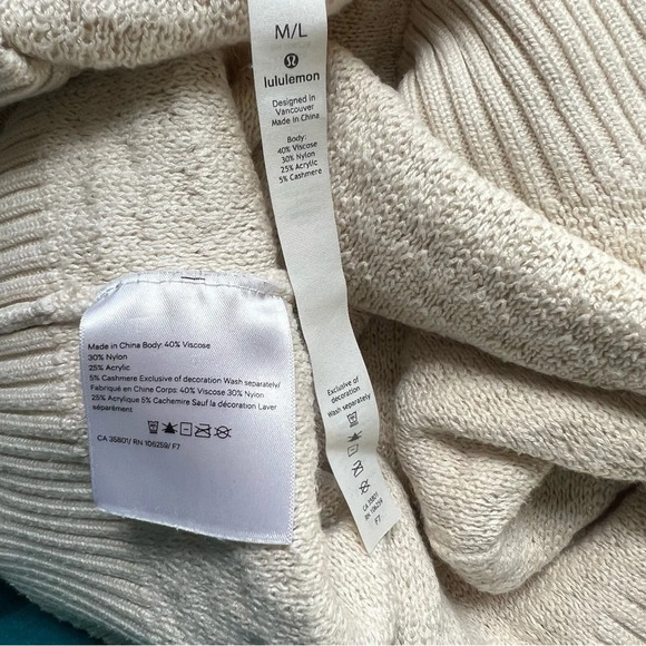 Lululemon Texture Play Crew Sweater Pullover Long Sleeve Knit Ribbed Vapor 8 - Picture 12 of 12